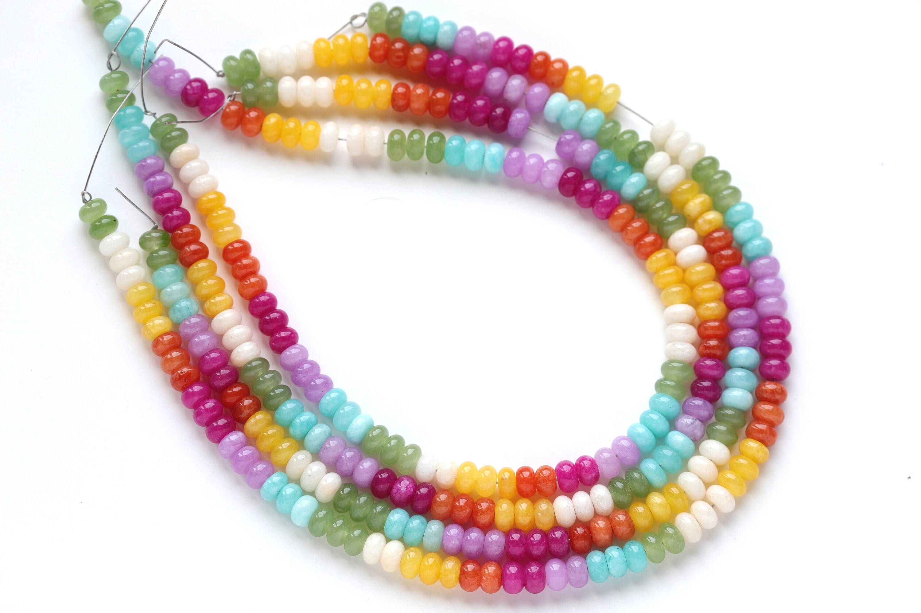 Perline Marquise Sfaccettate Con Pietra Di Luna Arcobaleno - Foto 9