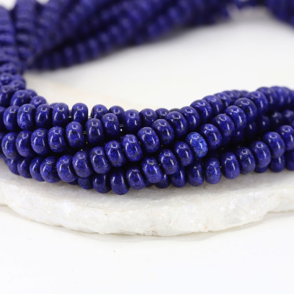 5x8mm Rondelle Lapis Lazuli Gemstone Beads Strand / RNS5-38