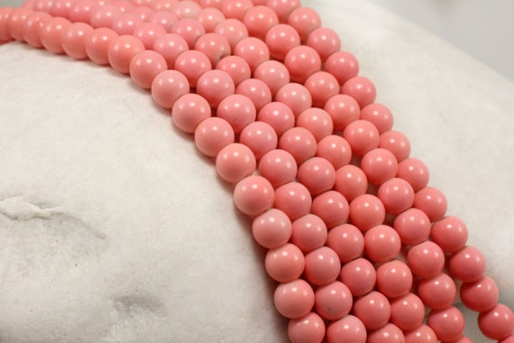 Perline Di Vetro Ceco RUBYCA – 8 Mm – 2 Fili Colorati Rosa – Per Bigiotteria Fai Da Te – Circa 52 Pezzi Per Filo - 3