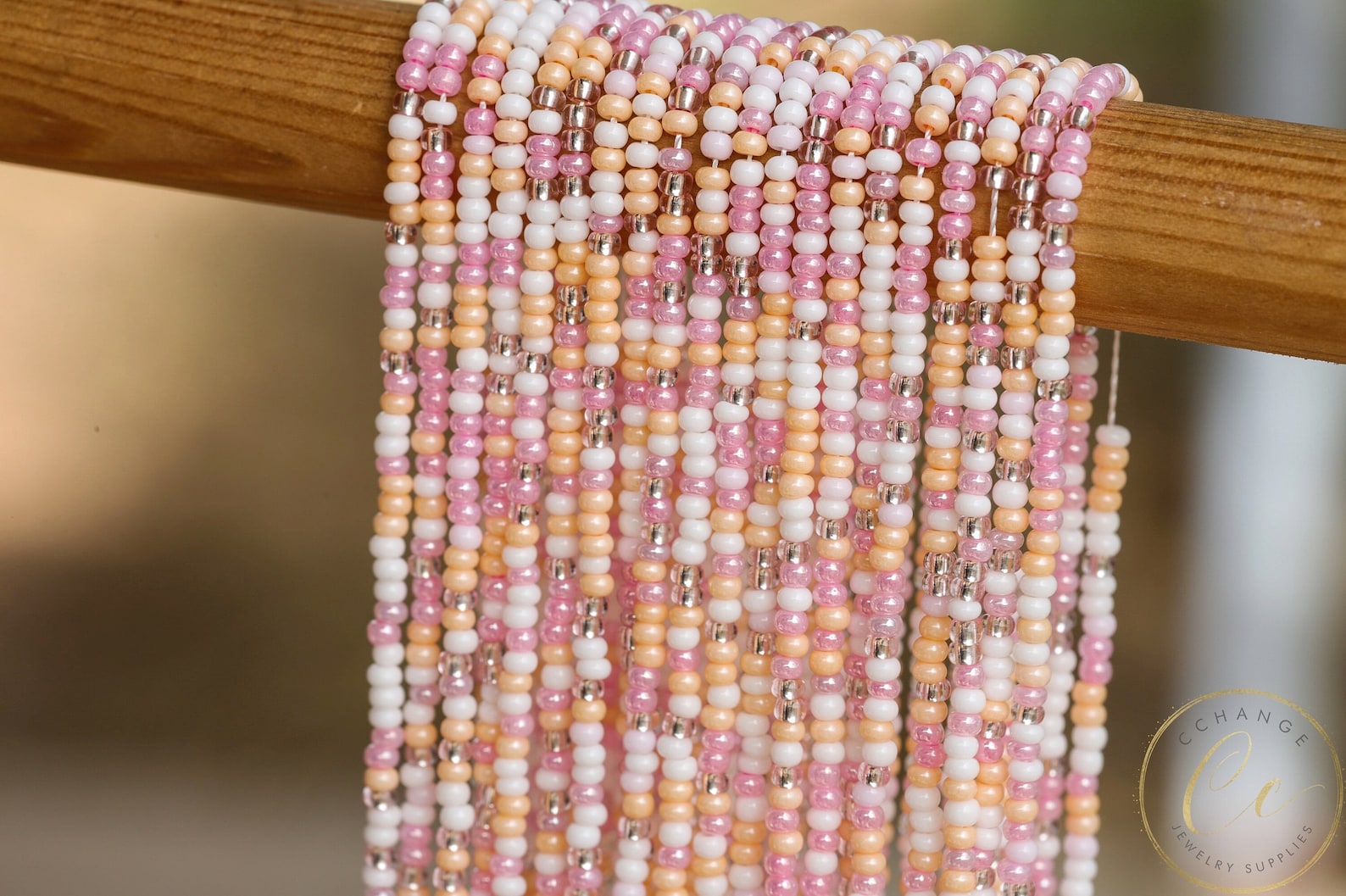 Multicolour Strands 1 Meter Pink Mix Multicolour Seed Bead Strands, 11/0 (2.2mm) Colorful ...