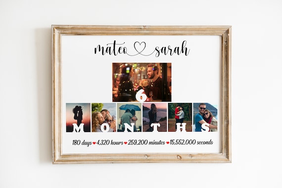 Personalized Months, Month Anniversary Gift, Months Together