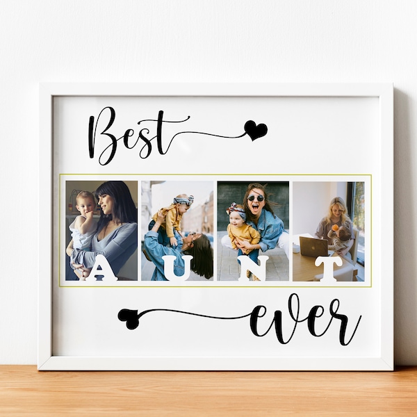 Aunt Gift Idea, Photo Collage Gift for Aunt, Personalized Aunt Photo Collage, Best Aunt Ever, Auntie Gifts, Auntie Collage, Niece  Gift Aunt