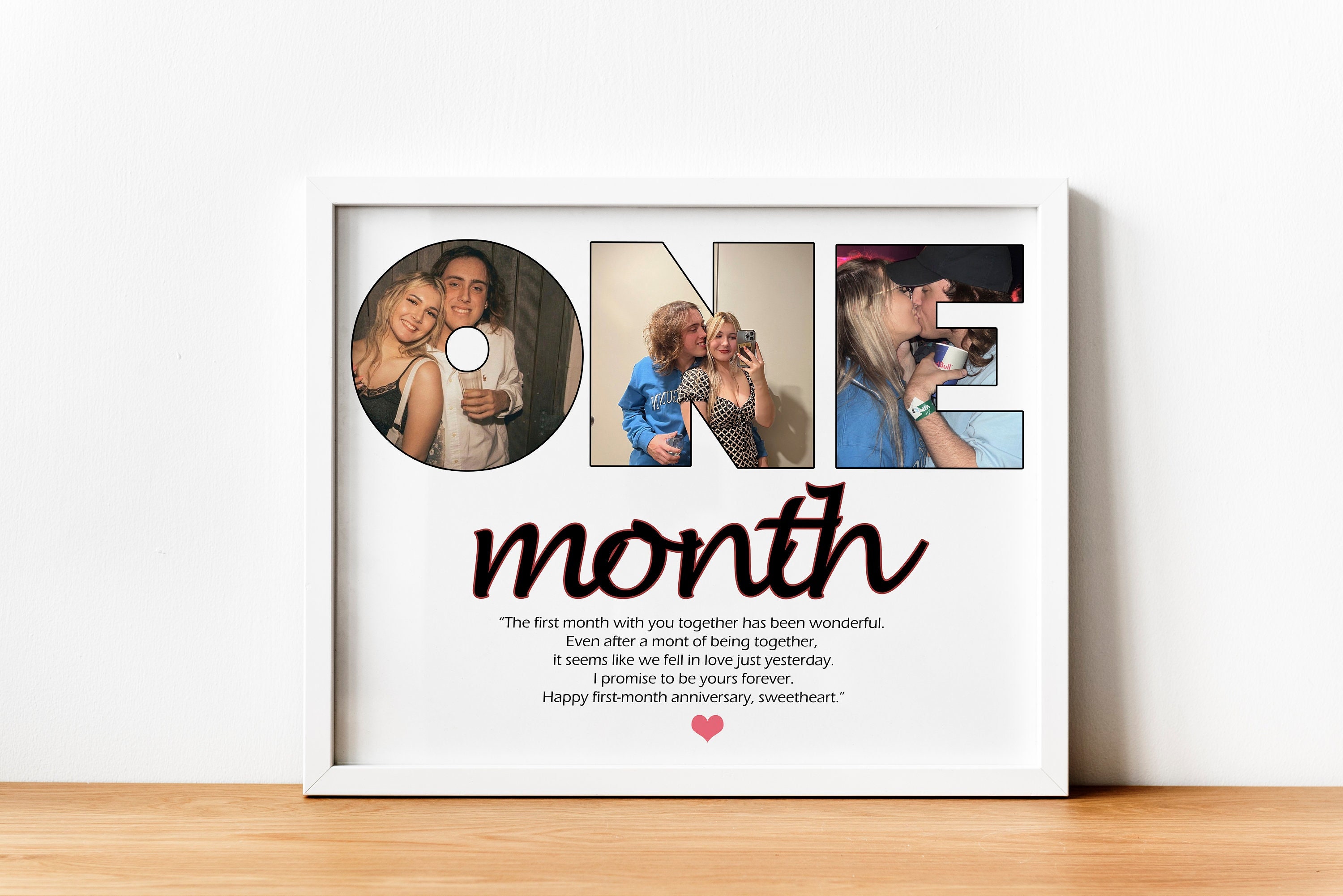 1 Year Anniversary Gift for Boyfriend, Custom First Anniversary Collage Gift,  One Year Anniversary Gift for Husband, First Year Together 