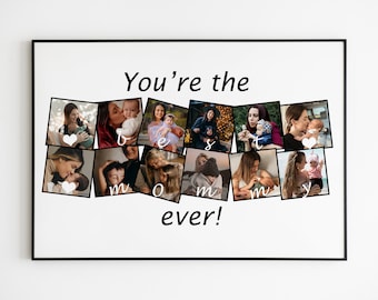 Mommy Gifts Personalized, Mommy Gifts for New Mom, Mom Photo Frame, Mommy Photo Collage, Mommy and Daughter Collage, Mommy and Son Collage