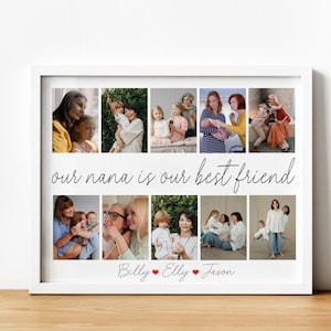 Custom Nana Photo Gift Print, Personalised Nanny Gift from Grandchild Grandchildren, Gran Gift Ideas, Grandma Holiday Special Gift Print