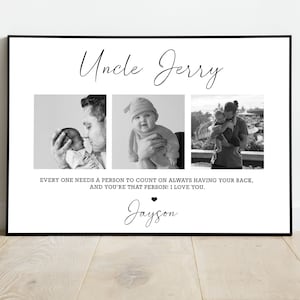 Custom Uncle Photo Gift Print, Personalized Uncle Gift from Niece and Nephew, Uncle Gift, Gift to New Uncle, Best Uncle Ever, Uncle Present