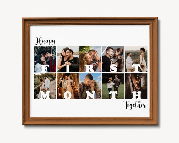 6 Month Anniversary Gifts for Men, Six Month Anniversary Gift for Boyfriend,  Girlfriend, Him, Her, Custom Picture Frame Personalized Gift 