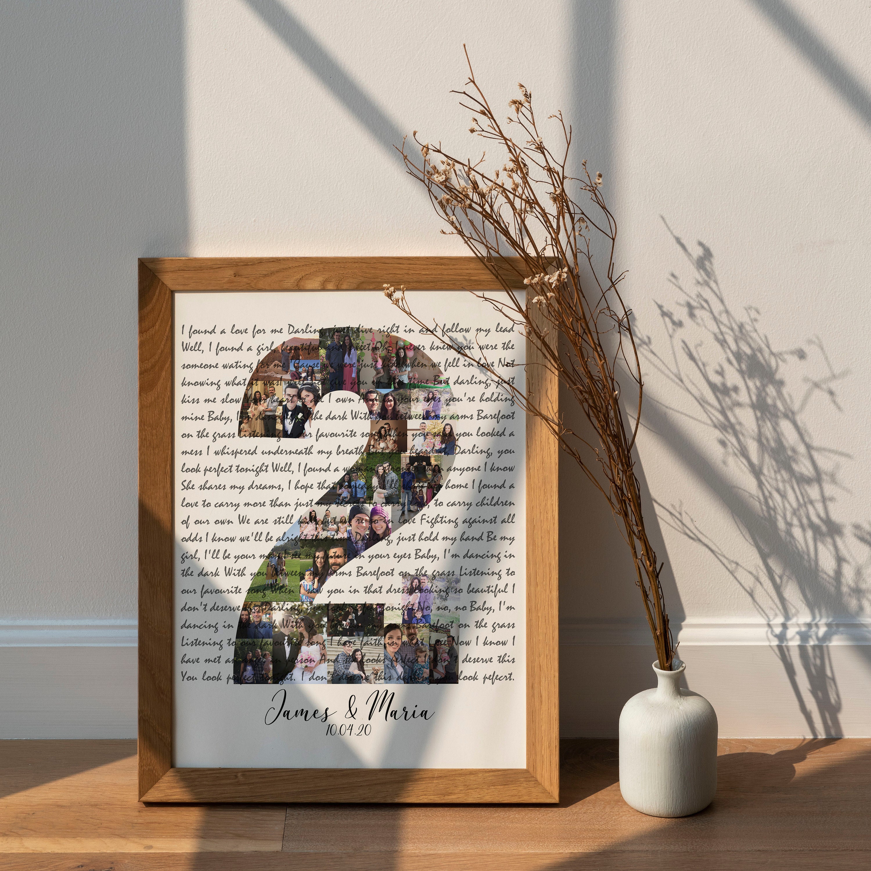 2. Jahrestag Geschenk FotoCollage Nummer 2 2 Jahre Jubiläum | Etsy