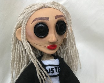 Custom button eyed doll