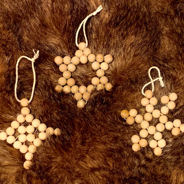 Wood Bead Snowflake Ornament (Set of 12) main image 0