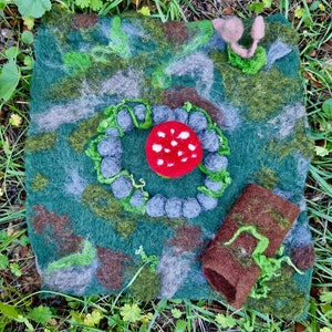 Forest Felt Play mat | Wet Felted Playscape| Nature Inspired Landscape | Montessori Toys | Toddler Gift