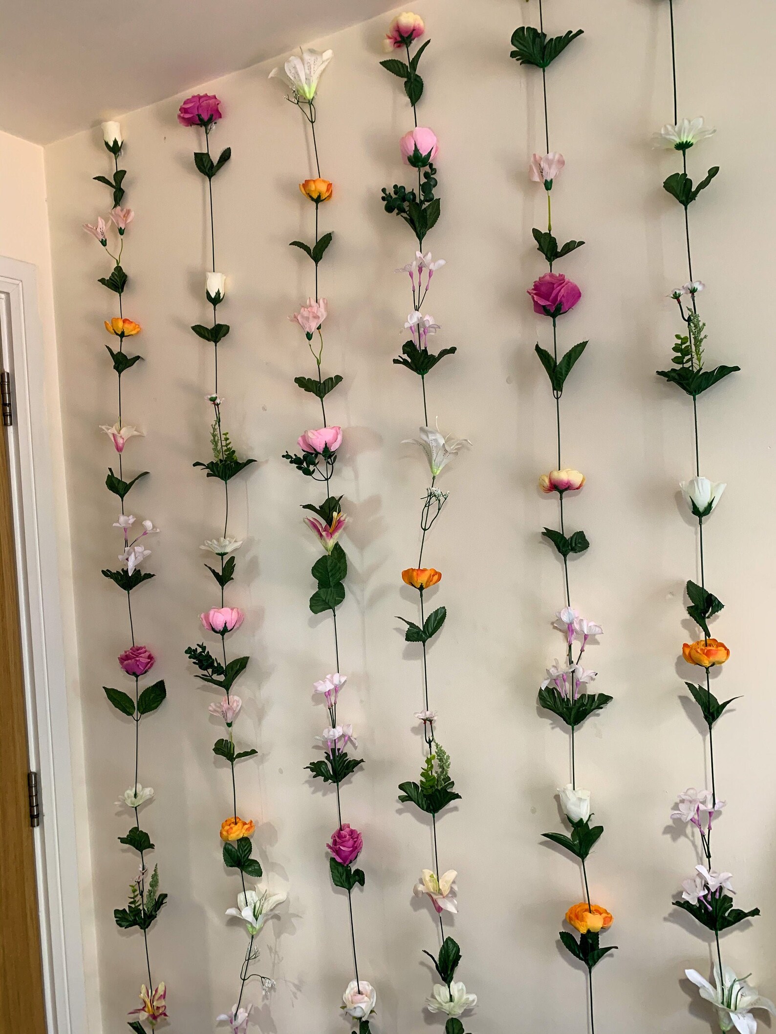Flower Wall Hanging Homemade Hanging Flower Garland Flower Etsy UK