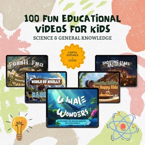 100 vídeos educativos de ciencias para niños/Aprendizaje en casa (Descarga digital)