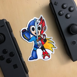 Mega-Man x Zero | Cute Anime Sticker | Megaman Sticker | Weatherproof vinyl sticker