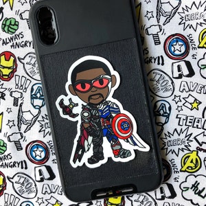 Sam Wilson: The Falcon x Captain America | The Falcon Sticker | Captain America Sticker | Weatherproof die-cut vinyl sticker
