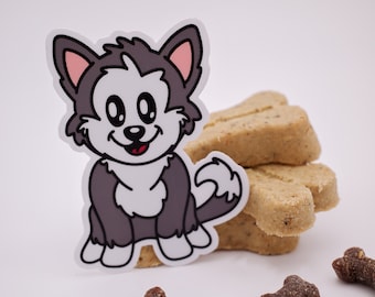 Gray Husky Sticker | Puppy Sticker | Cute Dog Sticker | Kawaii Sticker