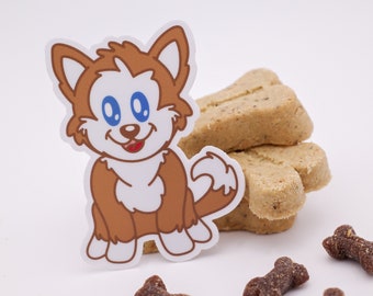 Cocoa the Husky Sticker | Caramel Husky with Blue Eyes