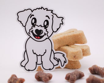 Bichon Poodle Sticker | "Sitting Pretty Minnie" Vinyl Decal