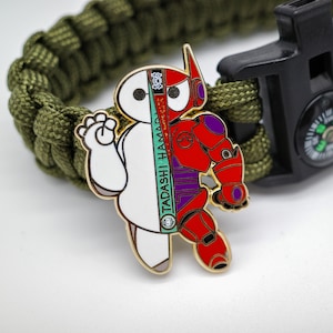 Baymax x Baymax 2.0 Enamel Pin | Big Hero 6 Hard Enamel Pin | Baymax Pin | Healthcare Provider Pin | Cute Pin | Glitter Pin