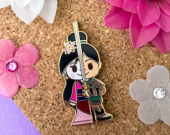 Mulan x Ping Hard Enamel Pin | Warrior Princess Pin