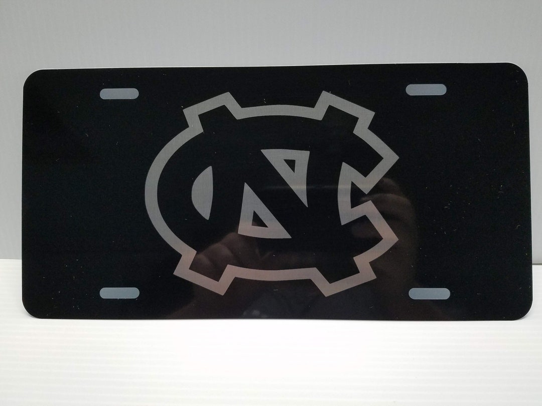Laser Engraved Custom Vanity Plate Car Tag, UNC - Etsy