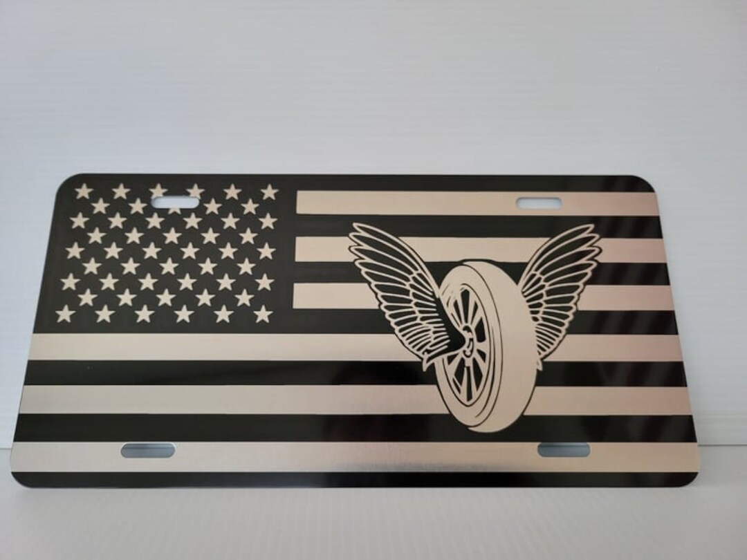 Wing and Wheels Law Enforcement Laser Engraved Custom Vanity Etsy