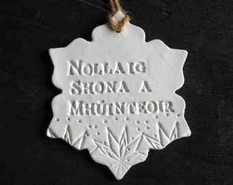 Nollaig Shona a Mhúinteoir - Merry Christmas Teacher - Irish Teacher Gift - Teacher Christmas Decoration/Ornament