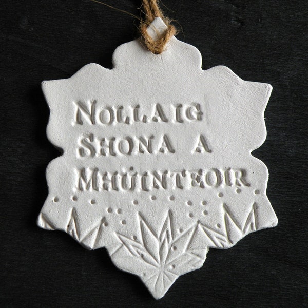 Nollaig Shona a Mhúinteoir - Merry Christmas Teacher - Irish Teacher Gift - Teacher Christmas Decoration/Ornament