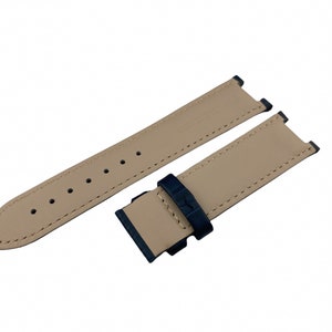 Bracelet de montre en cuir véritable bleu marine 20 x 11 mm 22 x 13 mm pour montres G-C image 3