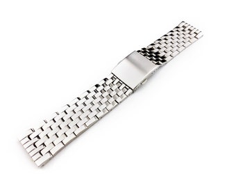 Silver 22mm 24mm 26mm 28mm 30mm Stainless Steel Strap Band Bracelet fits DZ watches + Pins and Tool