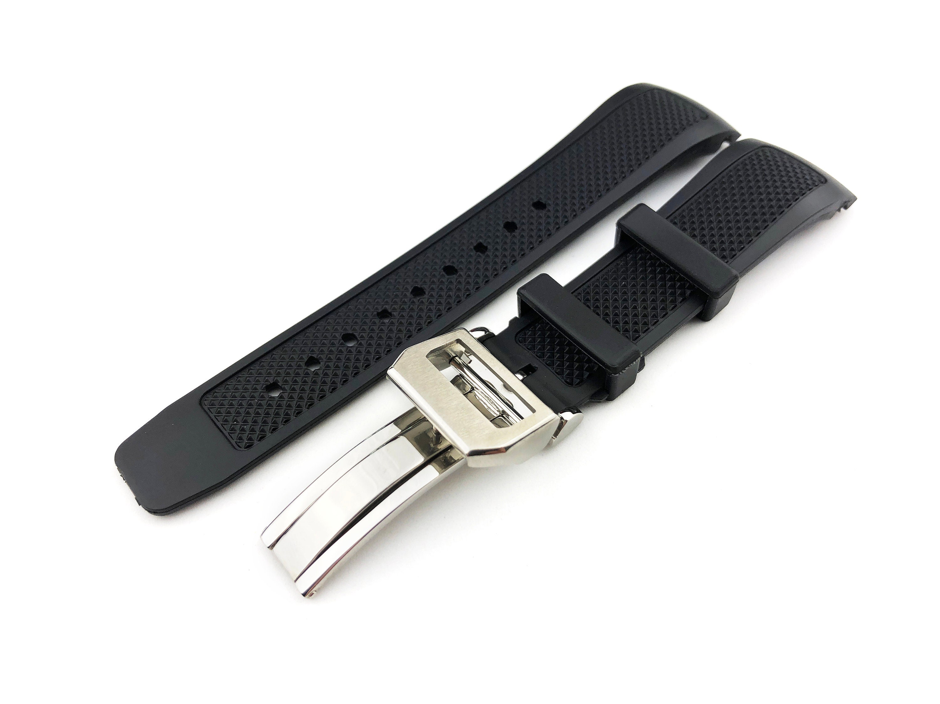 22mm Leather Strap with Stainless Steel Deployant Buckle – Stührling