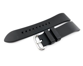 20 22 24 mm Czarny miękki silikonowy pasek z gumy fluorescencyjnej Sport nurkowanie wyścigi Srebrny/czarny klamra + narzędzie i szpilki