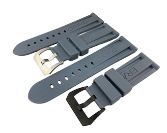24mm GREEN Panerai Caoutchouc vulcanized Rubber Strap Band Xact to