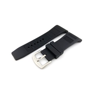 30mm Black Rubber/Silicone Strap/Band fit I-W Ingenieur IWC500501 263IWC watches + tool and pins