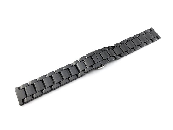 20mm Ceramic Black White Matte Strap band bracelet Fits Most Watches 46mm Watches Tool and Pins Etsy UK