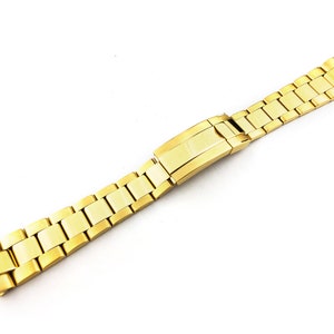 Yellow Gold 20mm Stainless Steel Strap Band Bracelet fit RLX watches Daytona YachtMaster  Sunmariner Datejust Milgauss + pin and tool