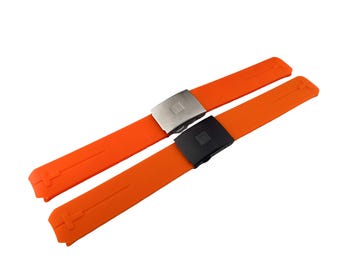 20mm Orange Rubber Silicone Sport Strap Band fit TST T-Touch Watch