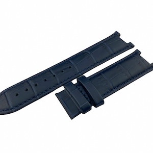 Correa de reloj de cuero genuino azul marino oscuro de 20 x 11 mm y 22 x 13 mm para relojes G-C