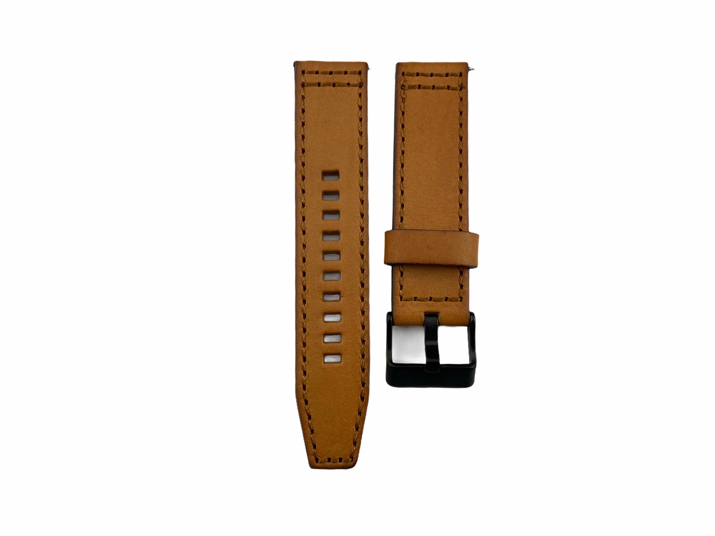 Cinturino per orologio in pelle di vitello marrone Old Box II fatto a mano: 22 24 26 mm, stile Panerai - Italia
