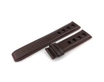 20mm Brown Genuine Leather Sport Strap Band fit TST Watch Buckle/Clasp + Pins/DIY Tool