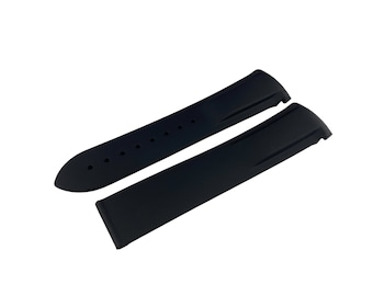 20mm 22mm Black Rubber Silicone Strap Band fits OMG SeaMaster PlanetOcean Watches Deployment Clasp/Buckle All Colours + Pind/Tool