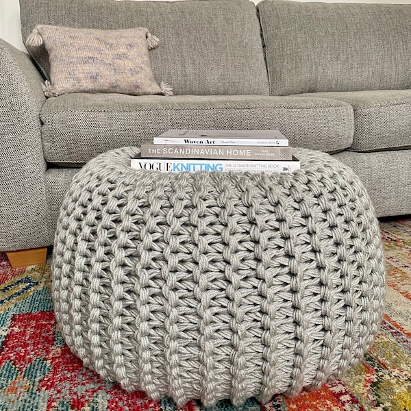 KNITTING PATTERN: Mr Squishy knitted pouf pattern (PDF download)