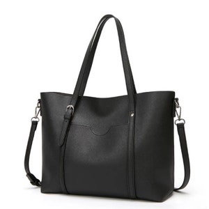 Black Alexa Vegan Leather Office Purse