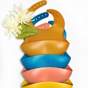 Modern Silicone Bib- food catcher for baby & toddler