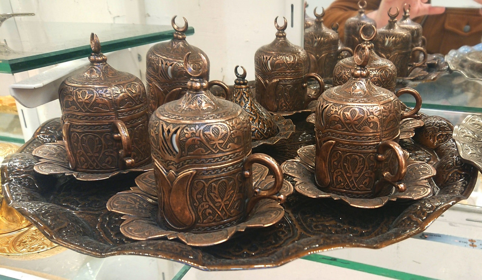 Kitchen Turkish Coffee Set Espresso Cup Tray Traditional Etsy