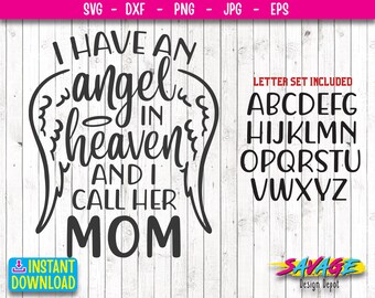 Download Mom In Heaven Svg Etsy