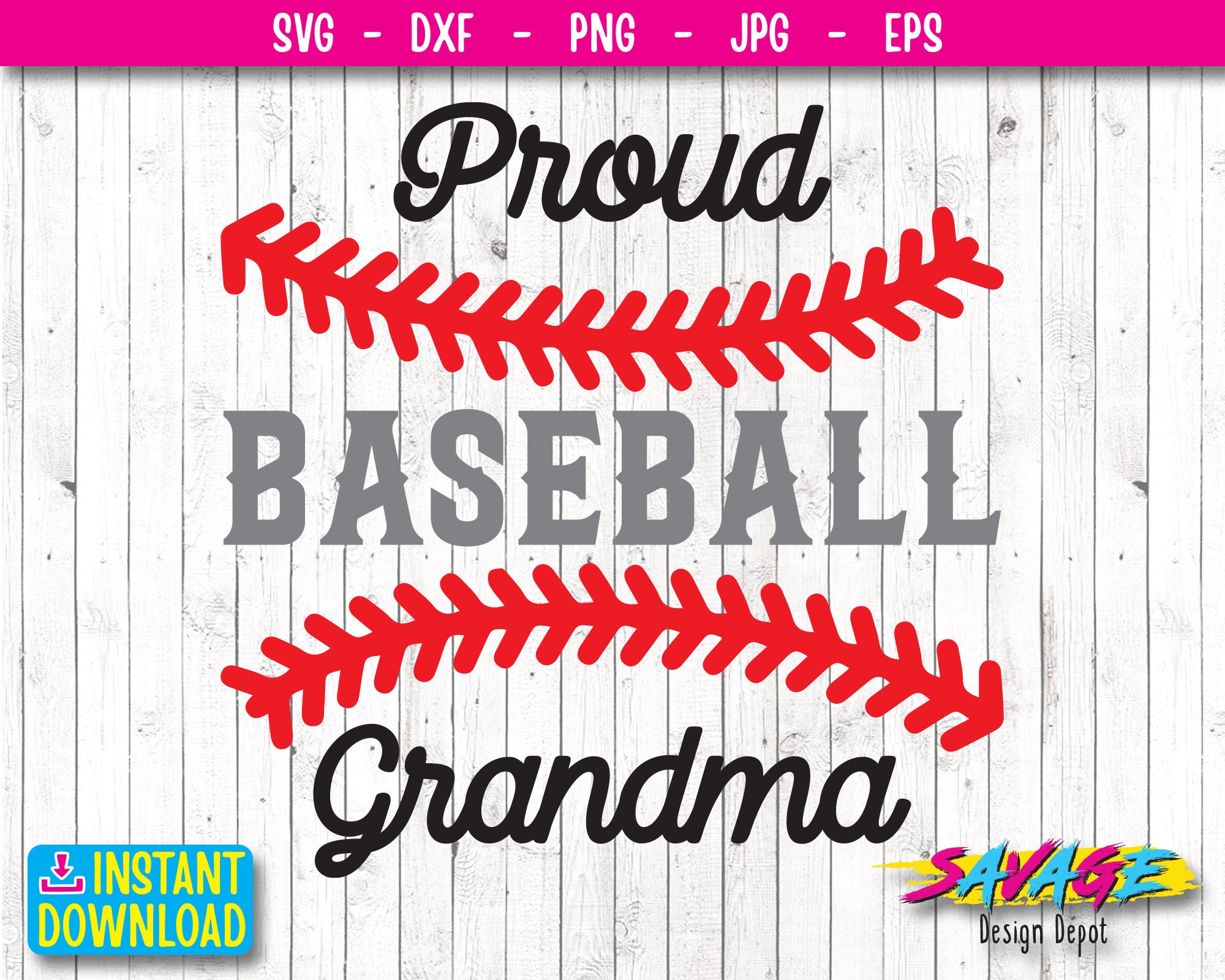 Proud Baseball Grandma SVG Baseball Grandma SVG Baseball Etsy