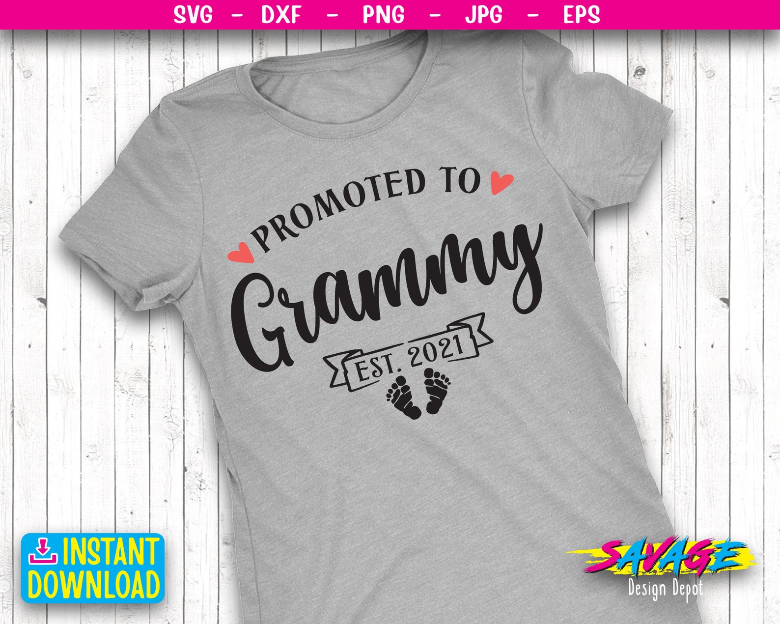 Download Baby Announcement SVG Grammy SVG cut file Promoted to | Etsy