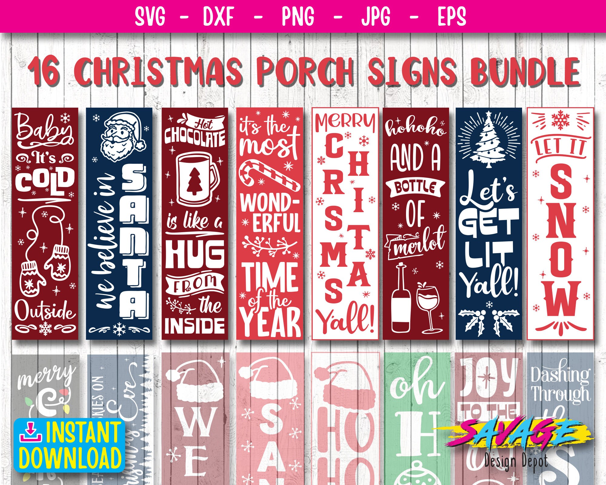 Christmas Porch Signs Svg Bundle By Hqdigitalart Theh vrogue.co