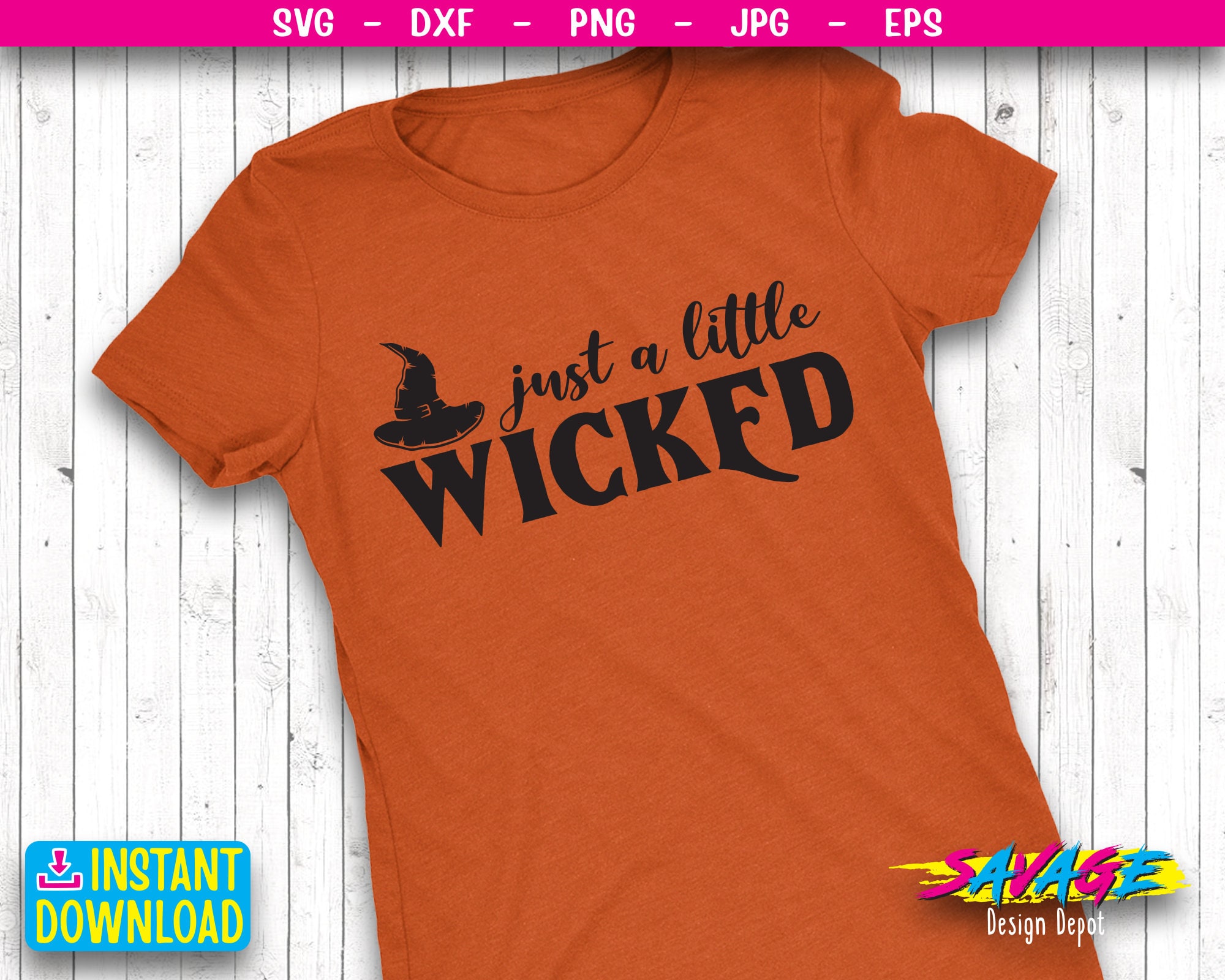 Just a little wicked t-shirt SVG | witch t-shirt svg Download file |  Halloween T-Shirt design SVG files for Cricut | svg file | Png file 